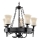 Searchlight - Luster na lancu CARTWHEEL 5xE27/60W/230V crna