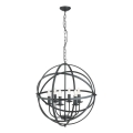 Searchlight - Luster na lancu ORBIT 6xE14/60W/230V crne boje