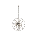 Searchlight - Luster na lancu ORBIT 8xE14/60W/230V mesing