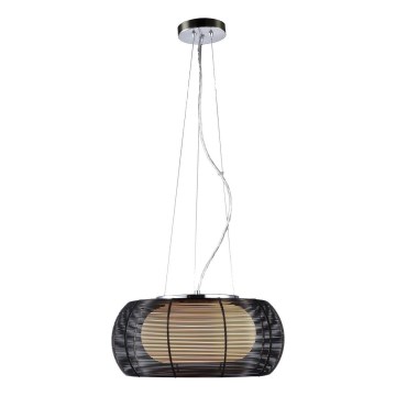 Searchlight - Luster na sajli 2xE27/60W/230V, prečnika 40 cm, crne boje