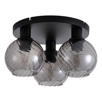 Searchlight - Plafonsko svetlo RADIANCE 3xE27/60W/230V Ø 37,5 cm, crno