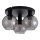 Searchlight - Plafonsko svetlo RADIANCE 3xE27/60W/230V Ø 37,5 cm, crno