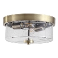 Searchlight - Plafonsko svetlo za kupatilo PRESTON 2xE27/60W/230V IP44 Ø 33 cm mesing