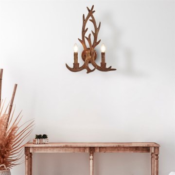 Searchlight - Zidna svetiljka STAG 2xE14/40W/230V u obliku rogovlja