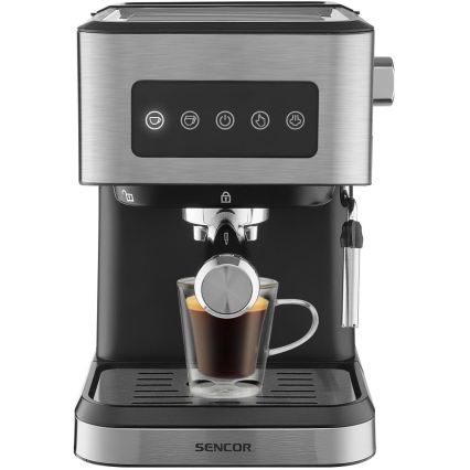 Sencor - Aparat za espresso sa portafilom 1050W/230V crna/mat hrom