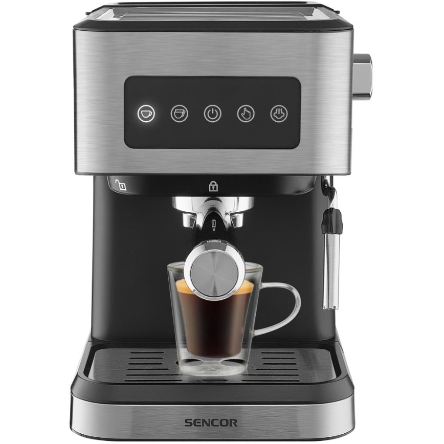Sencor - Aparat za espresso sa portafilom 1050W/230V crna/mat hrom