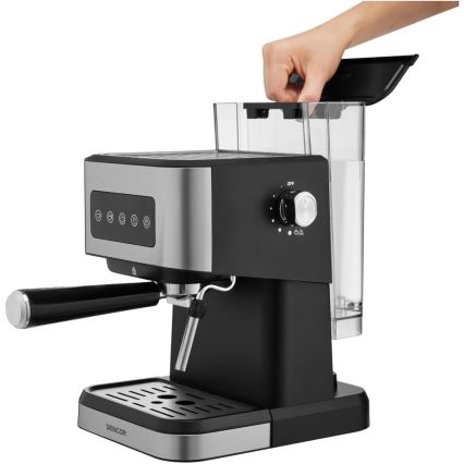 Sencor - Aparat za espresso sa portafilom 1050W/230V crna/mat hrom