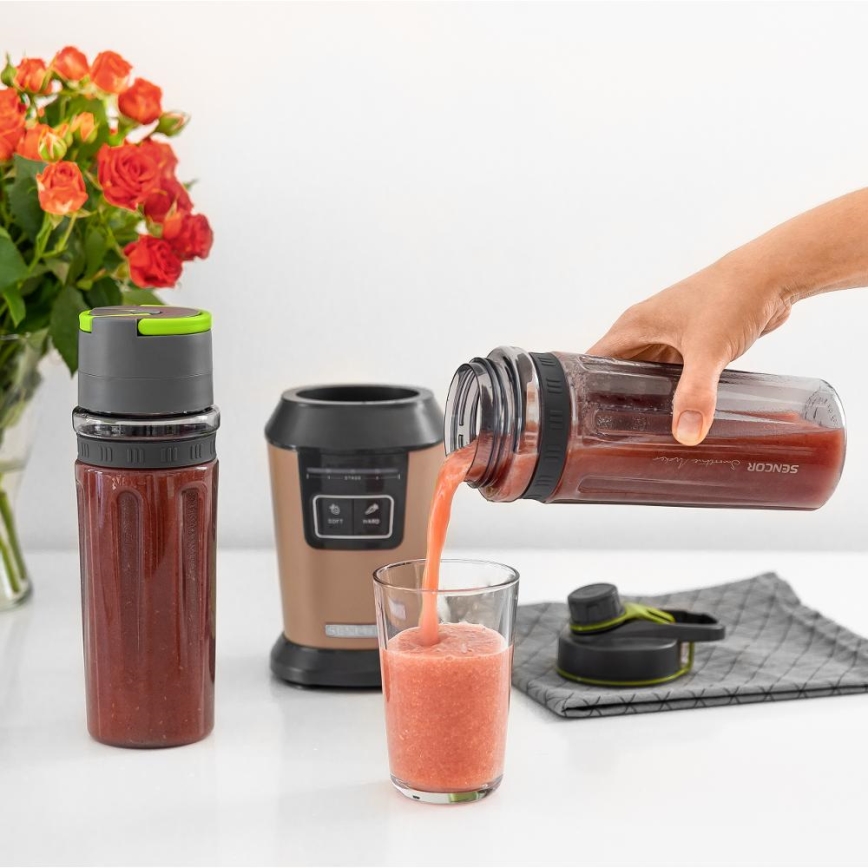 Sencor - blender za smoothie sa priborom 800W/230V bakarne boje