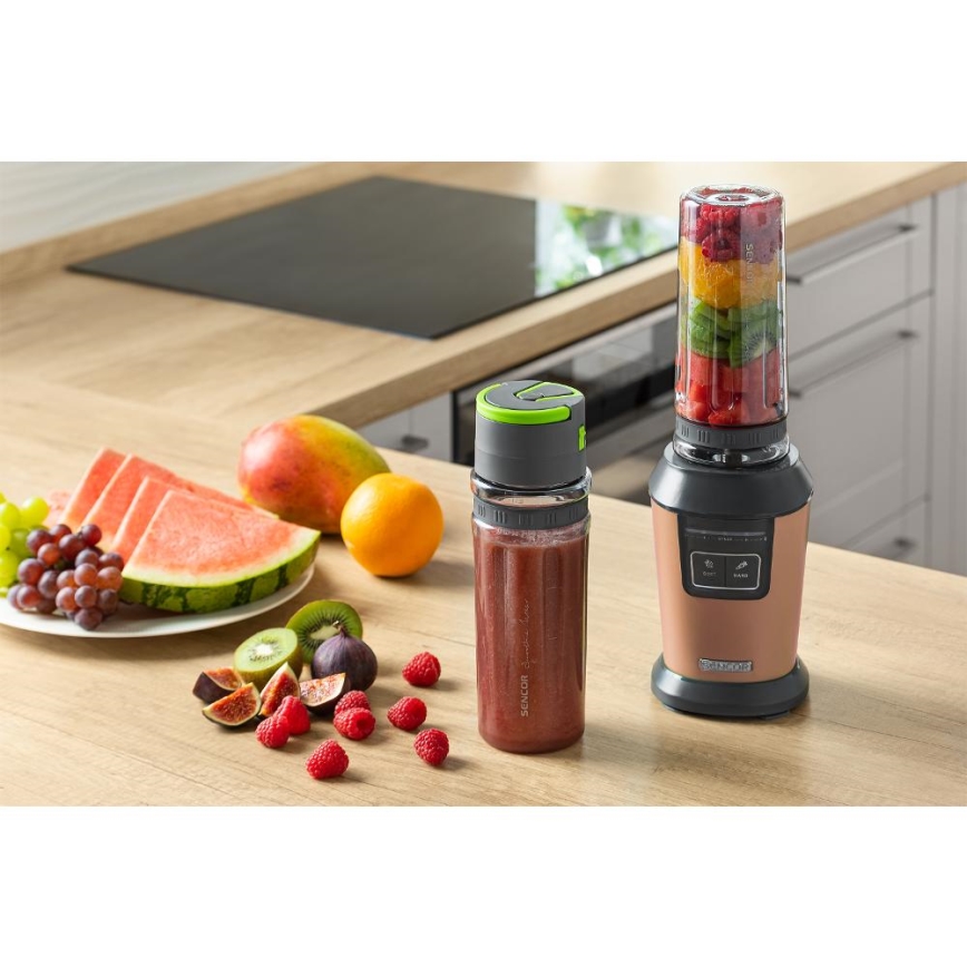 Sencor - blender za smoothie sa priborom 800W/230V bakarne boje