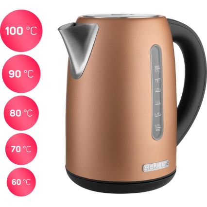 Sencor - Brzo električno kuvalo sa termoregulacijom 1,7 l, 2150 W/230 V, u bakarnoj boji
