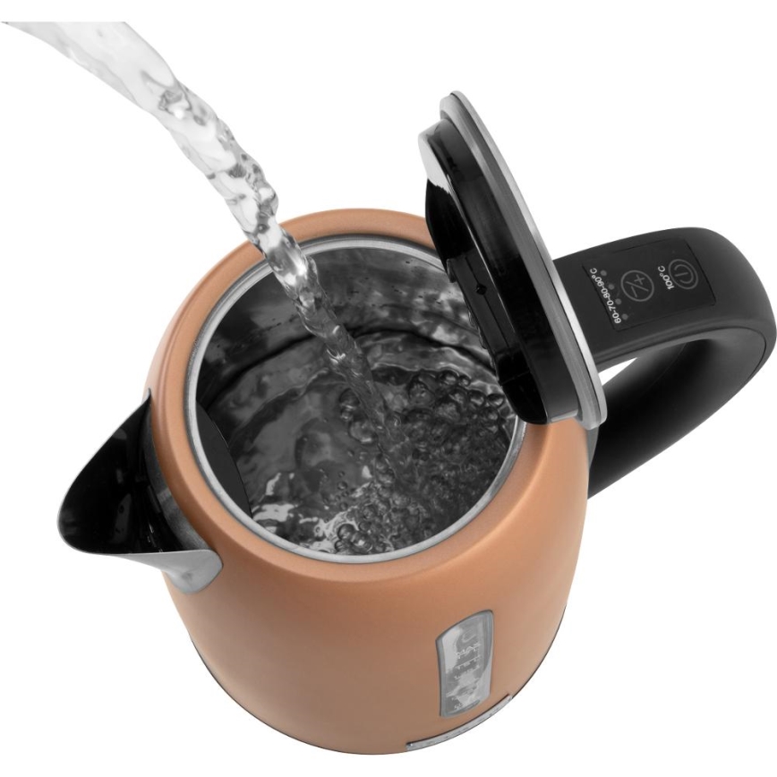 Sencor - Brzo električno kuvalo sa termoregulacijom 1,7 l, 2150 W/230 V, u bakarnoj boji