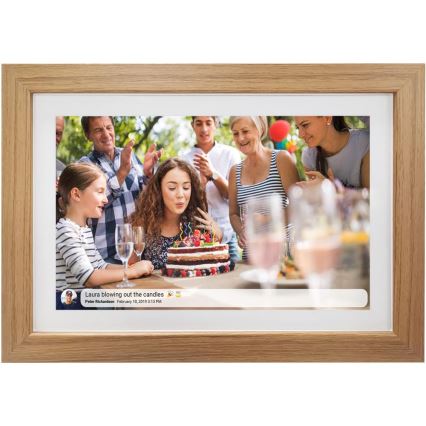 Sencor - Digitalni foto okvir 10,1 sa zvučnikom 230V Wi-Fi hrast