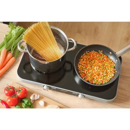 Sencor - Dupla staklokeramička ploča za kuvanje sa LCD displejem 3500W/230V