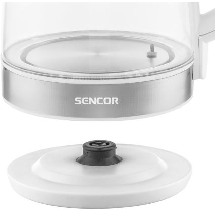 Sencor - Brzo kuvalo za vodu sa termoregulacijom i LED osvetljenjem, 2 l, 2200 W / 230 V, belo