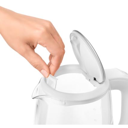 Sencor - Brzo kuvalo za vodu sa termoregulacijom i LED osvetljenjem, 2 l, 2200 W / 230 V, belo