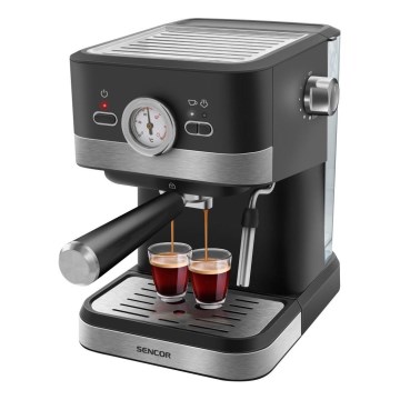 Sencor - Espresso aparat sa držačem filtera 1050W/230V crna/matni hrom