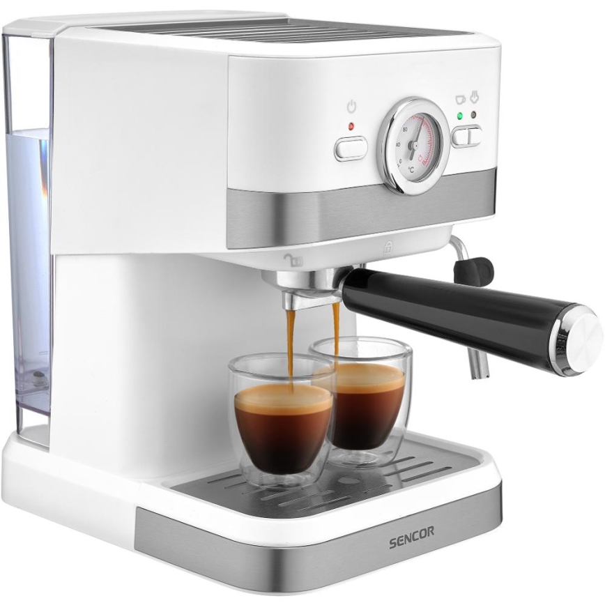 Sencor - Espresso aparat sa portafilrom 1050W/230V bela/matni hrom