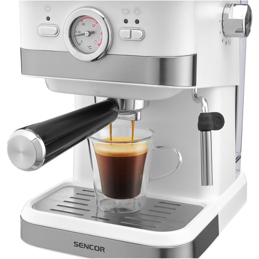 Sencor - Espresso aparat sa portafilrom 1050W/230V bela/matni hrom