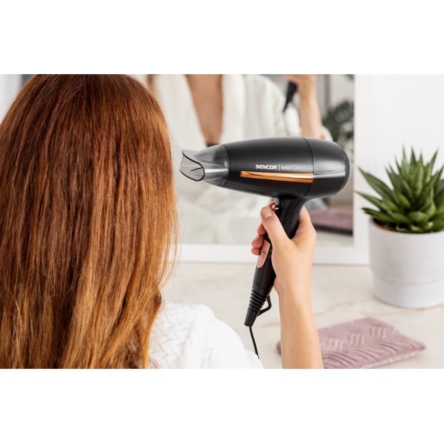 Sencor - Fen 2000W/230V crna/zlatna