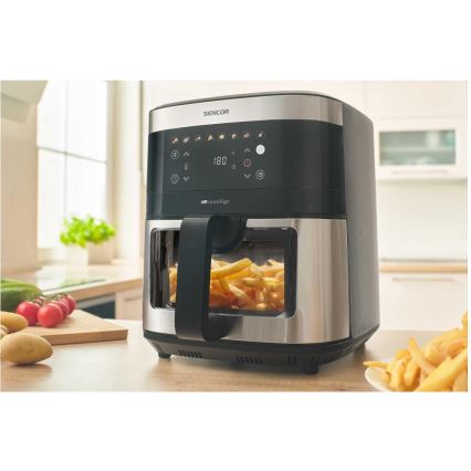 Sencor - Friteza na vrući vazduh 9 l 1700W/230V crna/matni hrom