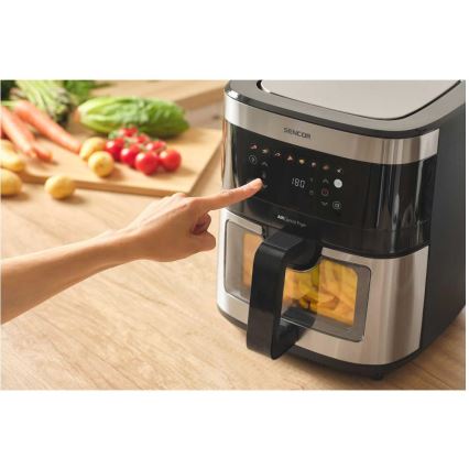 Sencor - Friteza na vrući vazduh 9 l 1700W/230V crna/matni hrom