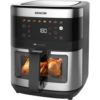 Sencor - Friteza na vrući vazduh 9 l 1700W/230V crna/matni hrom
