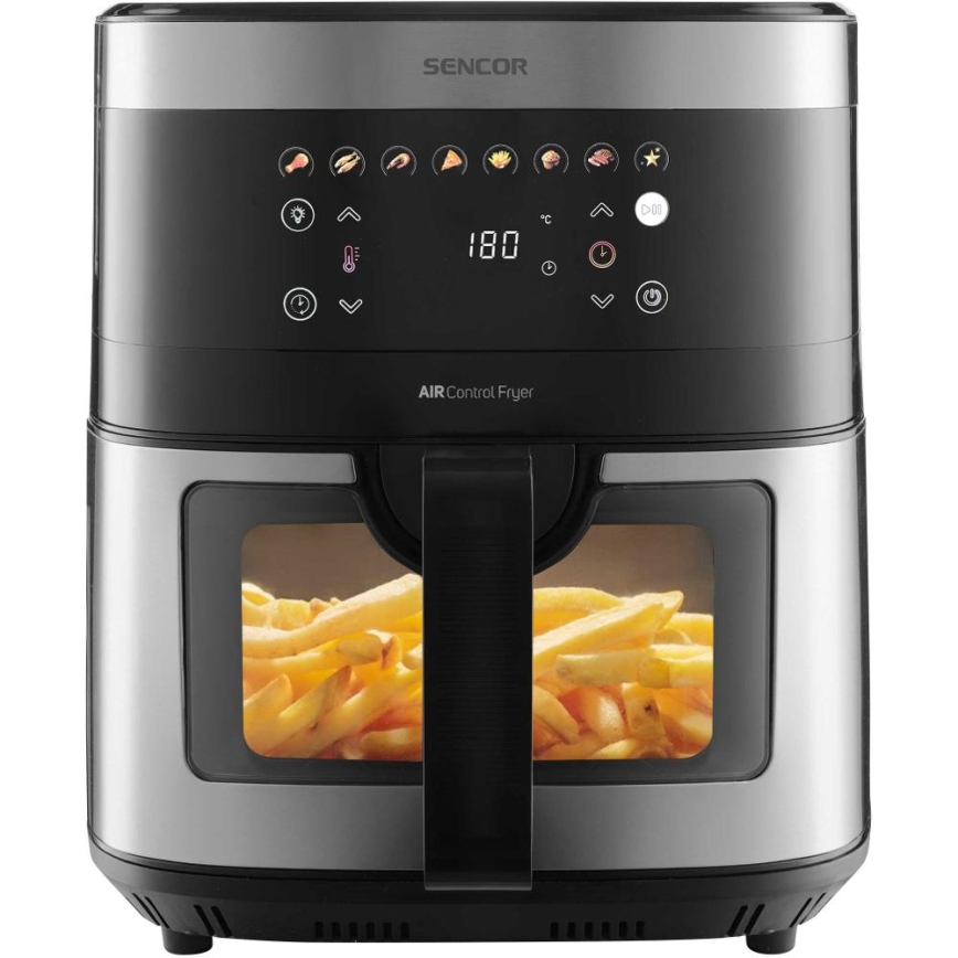 Sencor - Friteza na vrući vazduh 9 l 1700W/230V crna/matni hrom