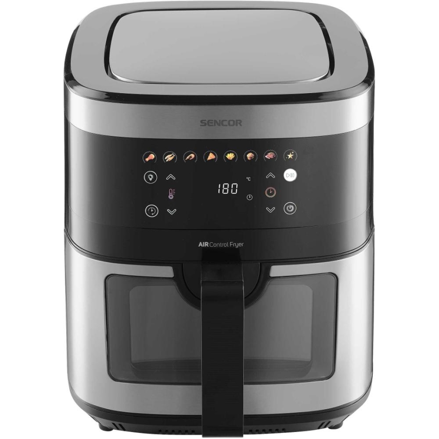 Sencor - Friteza na vrući vazduh 9 l 1700W/230V crna/matni hrom