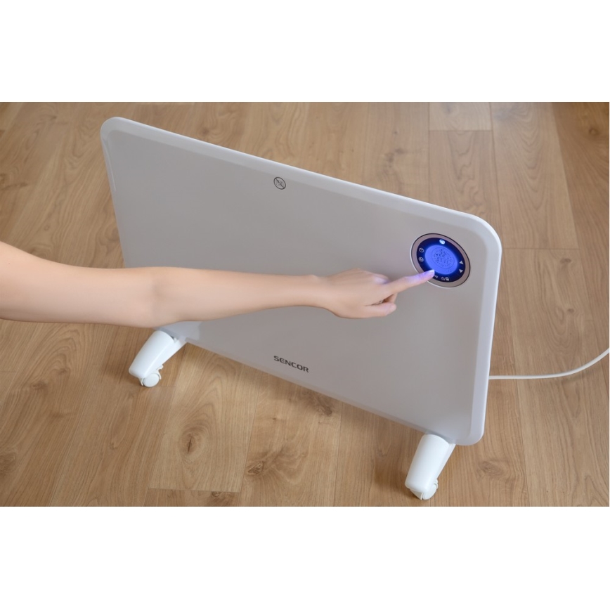 Sencor - Konvektivni grejač sa LCD ekranom i termostatom 750W/1500W/230V IP24