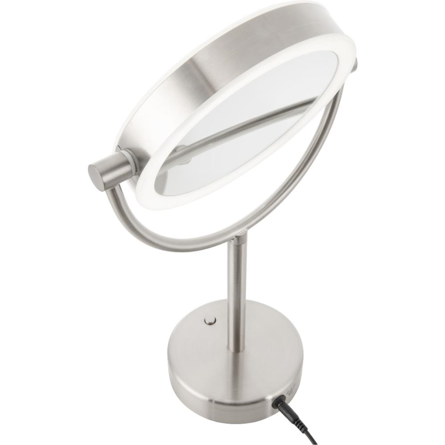 Sencor - Kozmetičko ogledalo sa LED osvetljenjem LED/5W/230V, nerđajući čelik