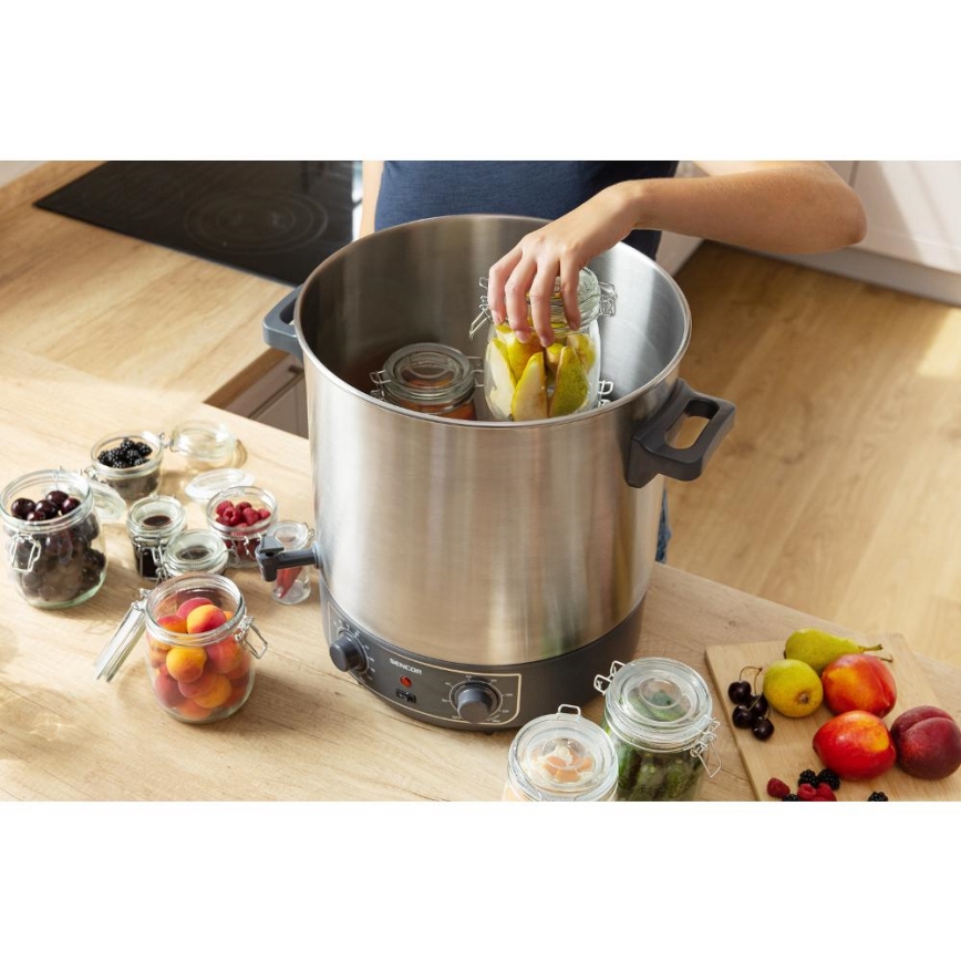 Sencor - Lonac za konzerviranje 27 l 1800W/230V nerđajući čelik/siva