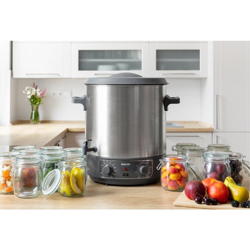 Sencor - Lonac za konzerviranje 27 l 1800W/230V nerđajući čelik/siva