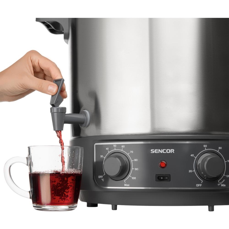 Sencor - Lonac za konzerviranje 27 l 1800W/230V nerđajući čelik/siva