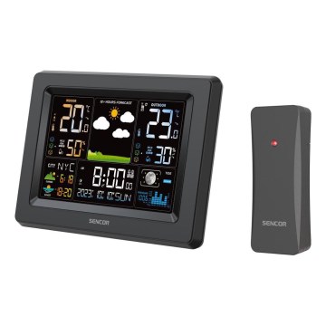Sencor - Meteostanica sa LCD displejom u boji 3xAA + 2xAA crna