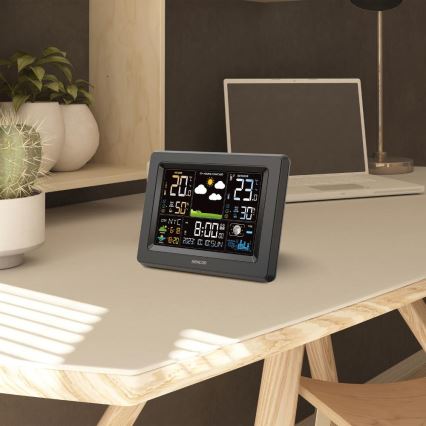 Sencor - Meteostanica sa LCD displejom u boji 3xAA + 2xAA crna