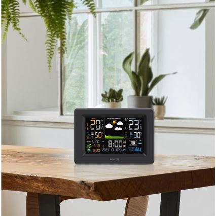 Sencor - Meteostanica sa LCD displejom u boji 3xAA + 2xAA crna