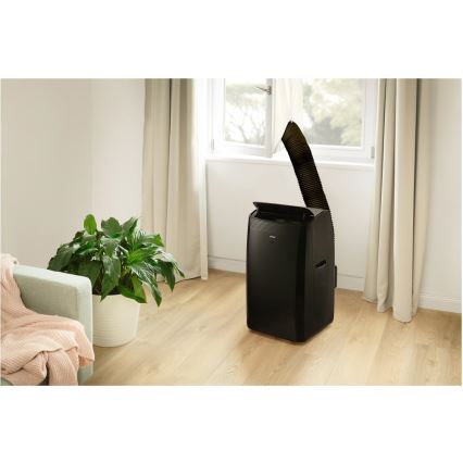 Sencor - Pametna mobilna klima 4u1 sa kompletnim priborom 900W/230V 9000 BTU Wi-Fi crna + daljinski upravljač