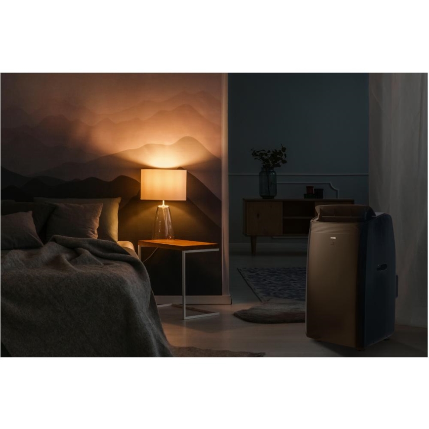 Sencor - Pametna mobilna klima 4u1 sa kompletnim priborom 900W/230V 9000 BTU Wi-Fi crna + daljinski upravljač