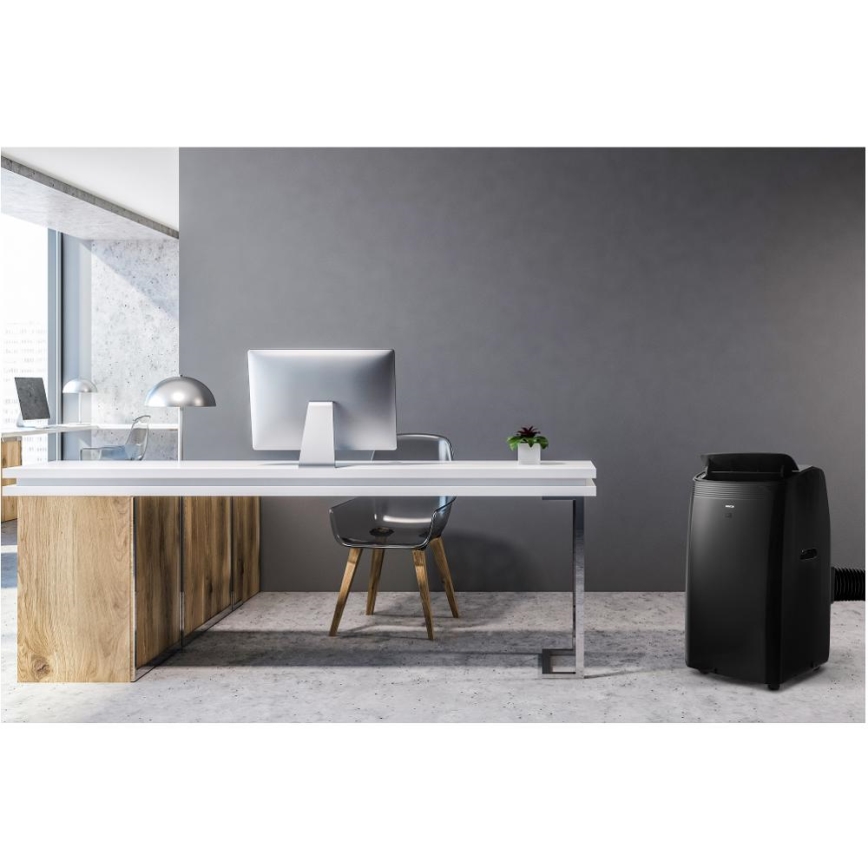 Sencor - Pametna mobilna klima 4u1 sa kompletnim priborom 900W/230V 9000 BTU Wi-Fi crna + daljinski upravljač