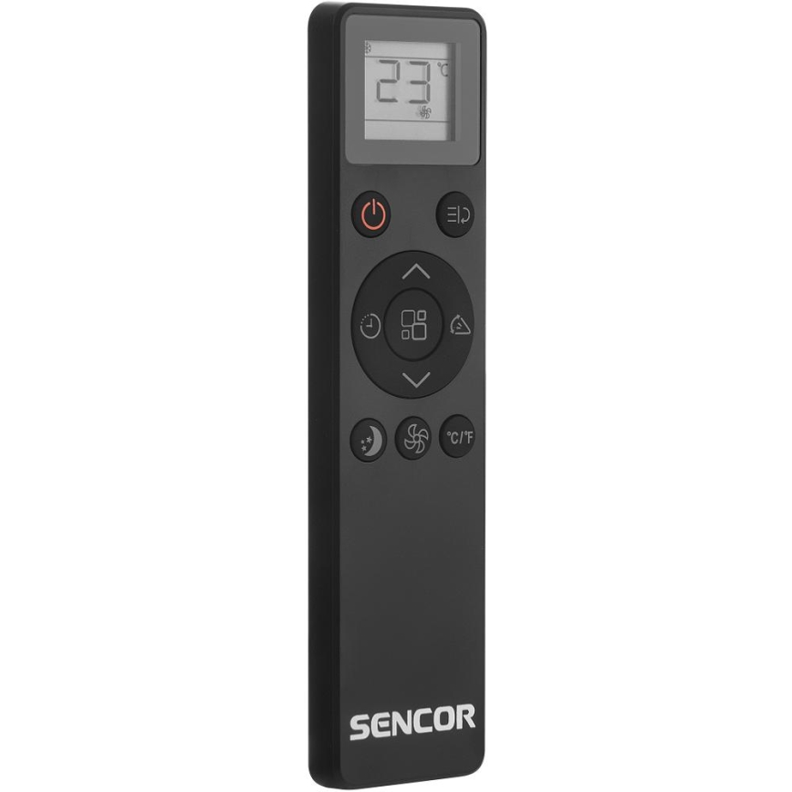 Sencor - Pametna mobilna klima 4u1 sa kompletnim priborom 900W/230V 9000 BTU Wi-Fi crna + daljinski upravljač