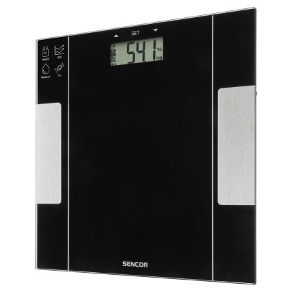 Sencor - Pametna lična fitnes vaga 1xCR2032 crna