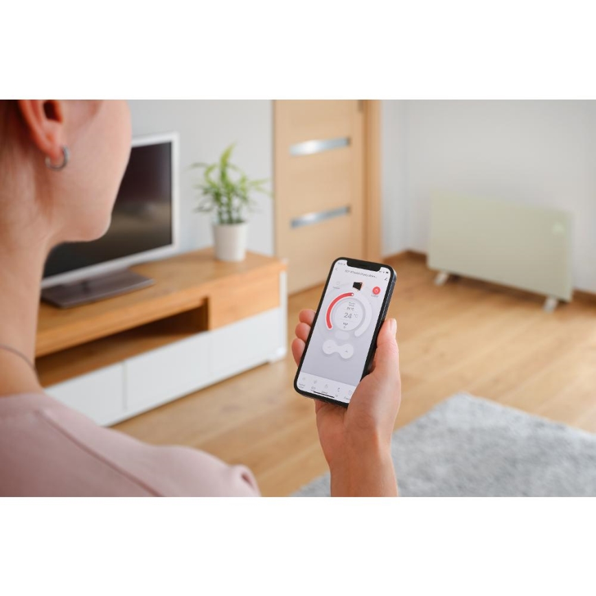Sencor - Pametni električni direktni grejač/konvektor 1200/2400W/230V IP24 Wi‑Fi bela