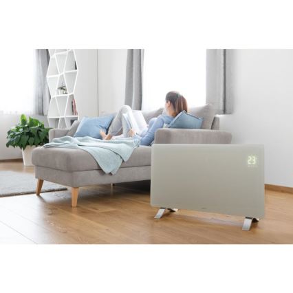 Sencor - Pametni električni direktni grejač/konvektor 1200/2400W/230V IP24 Wi‑Fi bela