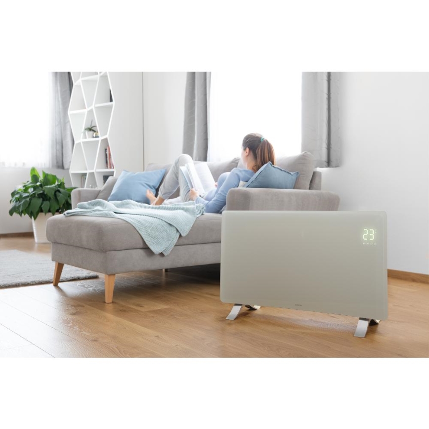 Sencor - Pametni električni direktni grejač/konvektor 1200/2400W/230V IP24 Wi‑Fi bela