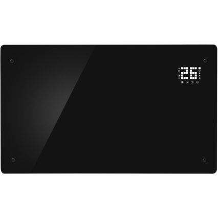 Sencor - Pametni električni direktni grejač/konvektor 2000 W/230 V IP24 Wi-Fi crna + daljinski upravljač