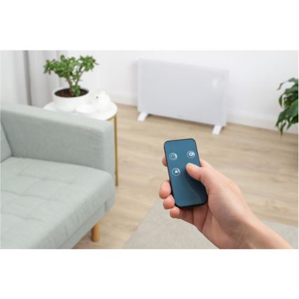 Sencor - Pametan električni grejač/konvektor 2000W/230V IP24 Wi-Fi bela + daljinski upravljač