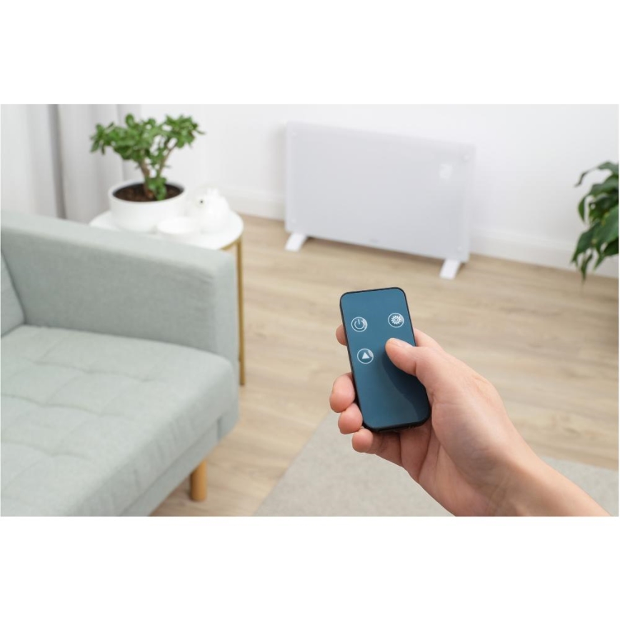 Sencor - Pametan električni grejač/konvektor 2000W/230V IP24 Wi-Fi bela + daljinski upravljač