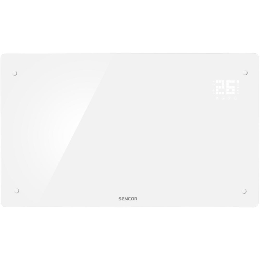 Sencor - Pametan električni grejač/konvektor 2000W/230V IP24 Wi-Fi bela + daljinski upravljač