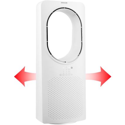 Sencor - Podni bezlopatni ventilator 50W/230V beli + daljinski upravljač