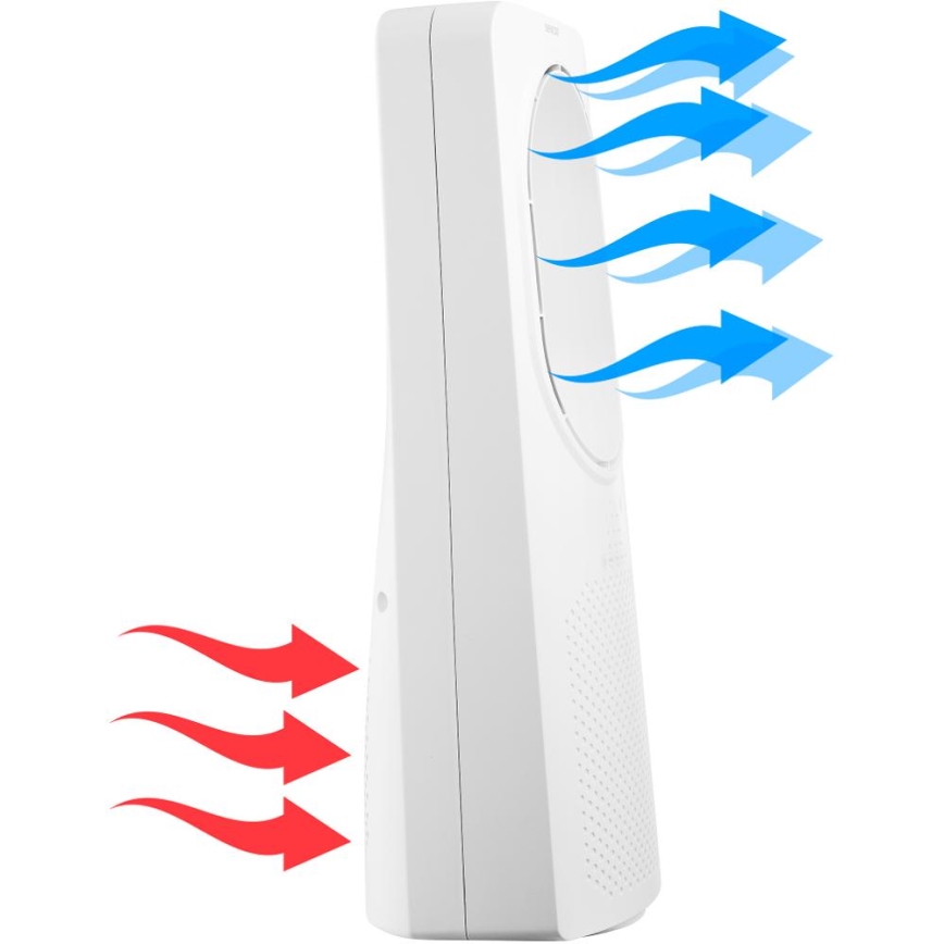 Sencor - Podni bezlopatni ventilator 50W/230V beli + daljinski upravljač